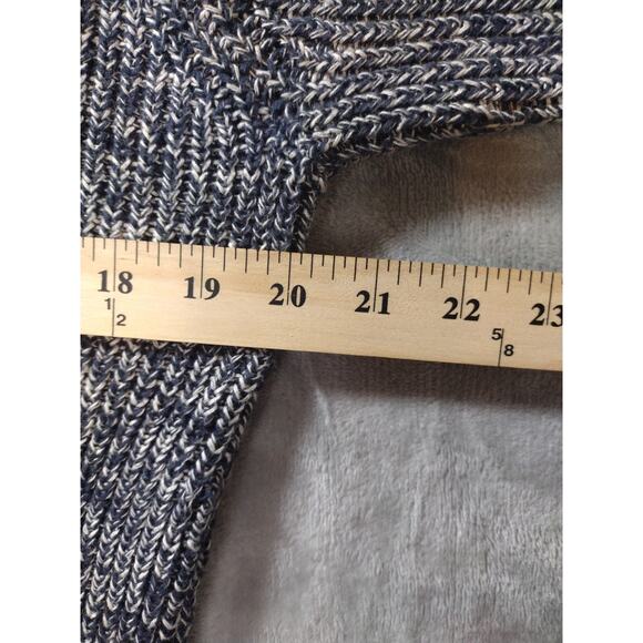 Mens Small Ribbed Knit Sweater Heather Gray White Rid Knit Logg H&M - Picture 11 of 11